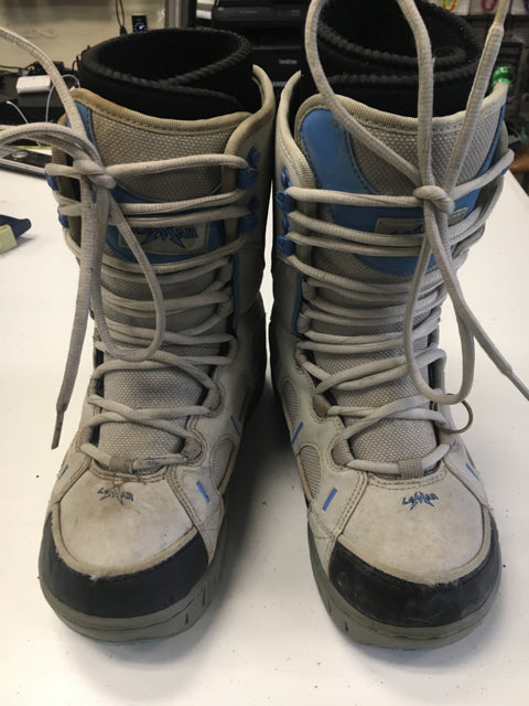 Used Lamar Demon Grey/Black/Blue Womens Size 7 Snowboard Boots
