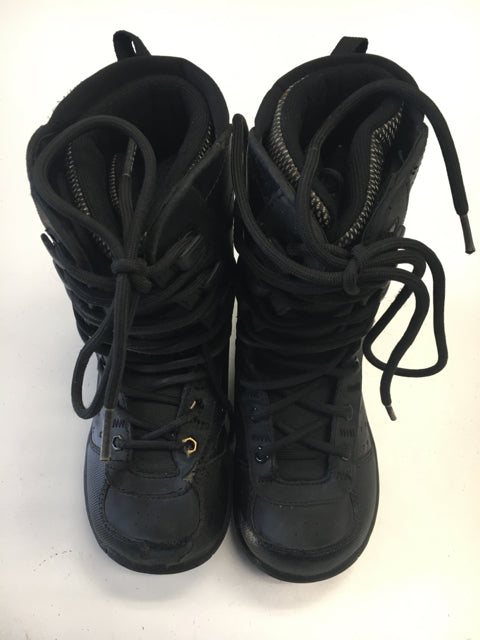 Used LTD Black Mens Size 4 Snowboard Boots