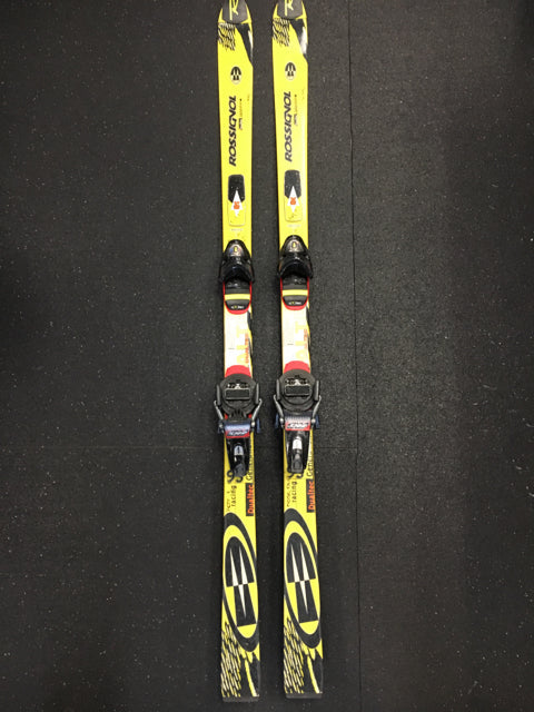 Used Rossignol Dualtec Generation Racing Yellow 160cm Downhill Skis w/Bindings
