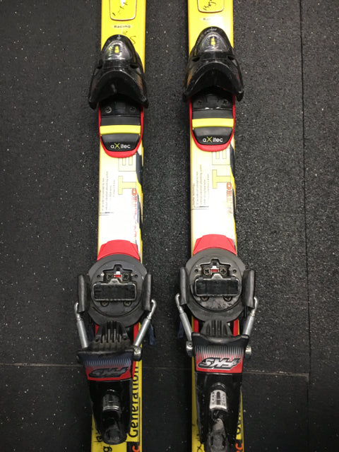 Used Rossignol Dualtec Generation Racing Yellow 160cm Downhill Skis w/Bindings
