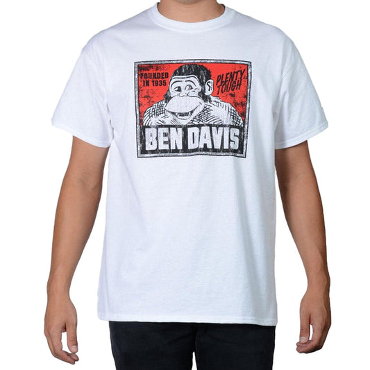Ben Davis vintage gorilla logo t-shirt in white, big and tall sizing