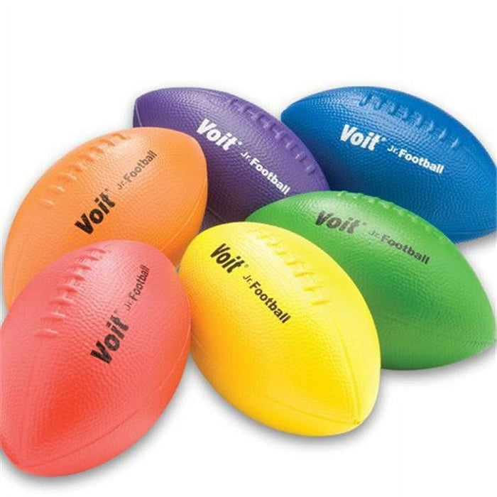 Voit Coated Foam 8 1/2 in. Football - Color My Class (Set of 6)