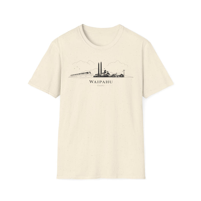 Waipahu Skyline T-Shirt (black lineart & text)