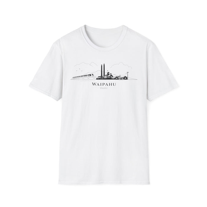 Waipahu Skyline T-Shirt (black lineart & text)