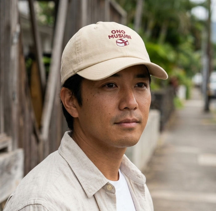 Washed Baseball Cap with Ono Musubi Logo