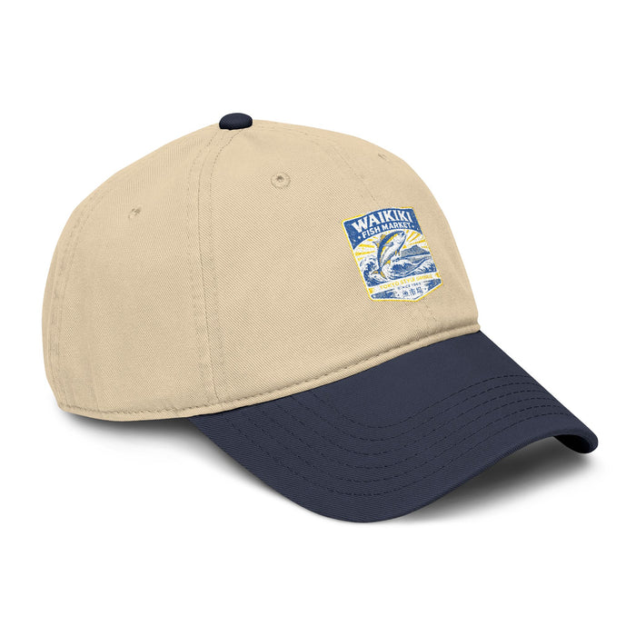 Washed Baseball Cap with Waikiki Fish Market Logo