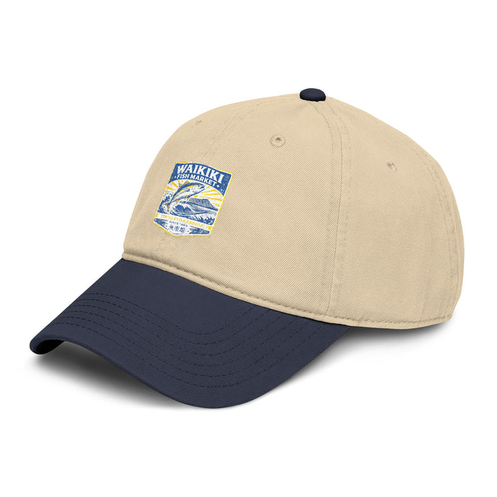 Washed Baseball Cap with Waikiki Fish Market Logo