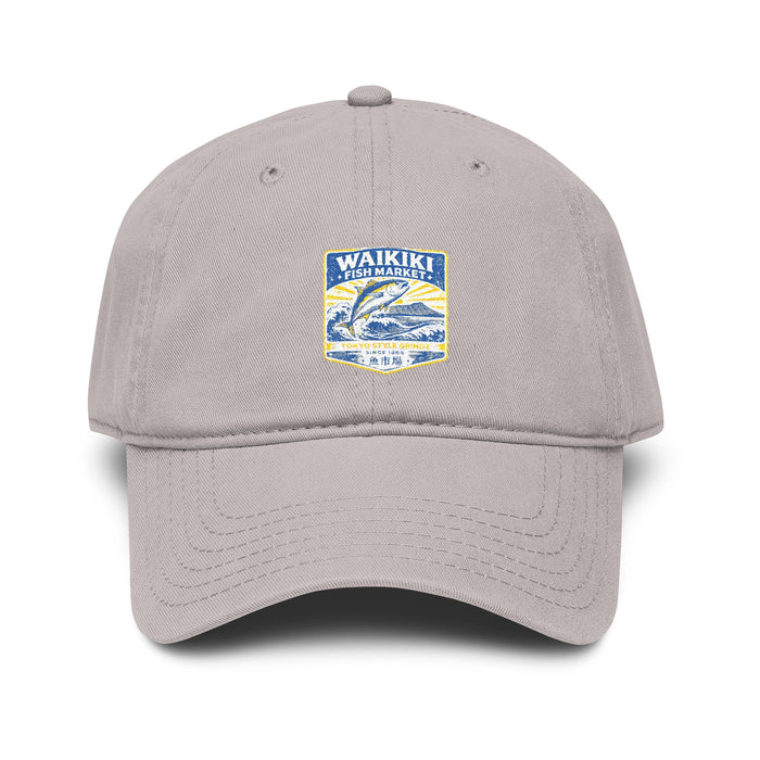 Washed Baseball Cap with Waikiki Fish Market Logo