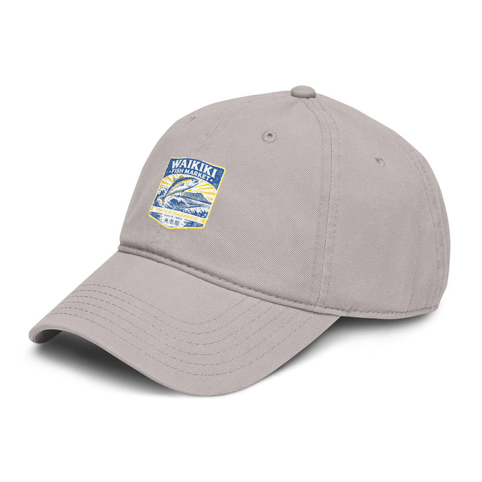 Washed Baseball Cap with Waikiki Fish Market Logo