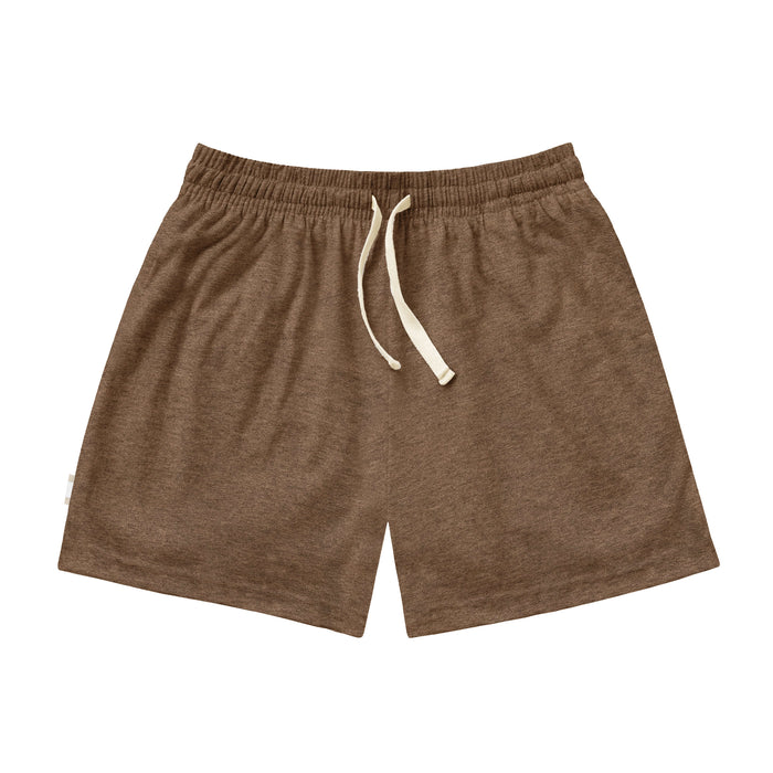 Made in Canada 100% Organic Cotton Weekend Short Heather Brown - Mens - Province of Canada