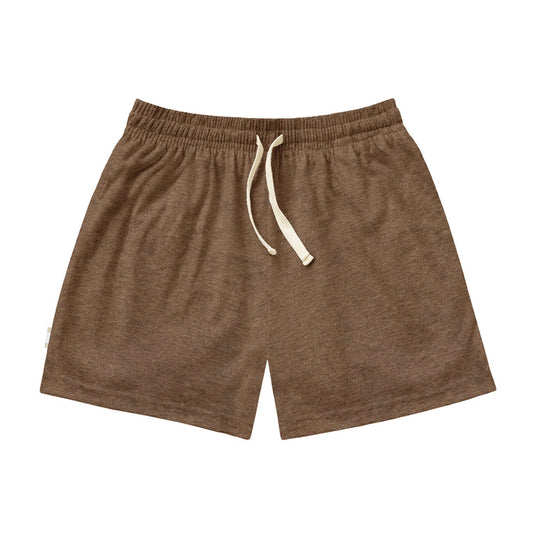 Made in Canada 100% Organic Cotton Weekend Short Heather Brown - Mens - Province of Canada