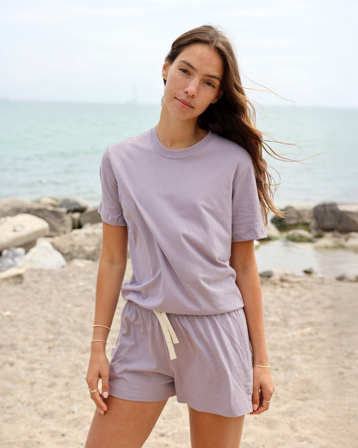 Made in Canada 100% Organic Cotton Jersey Shorts Mauve - Province of Canada