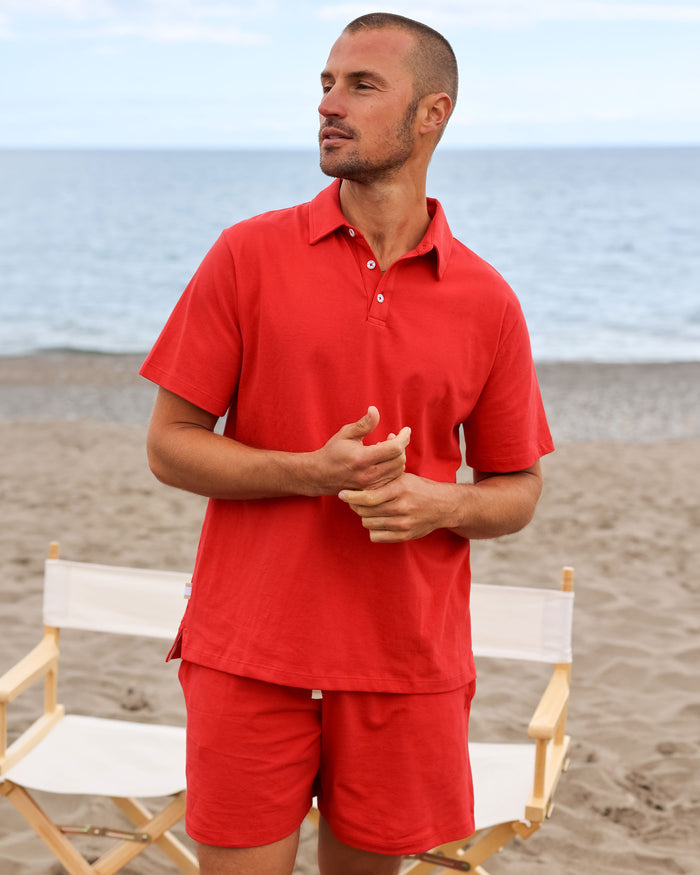 Made in Canada 100% Organic Cotton Weekend Short Red - Mens - Province of Canada