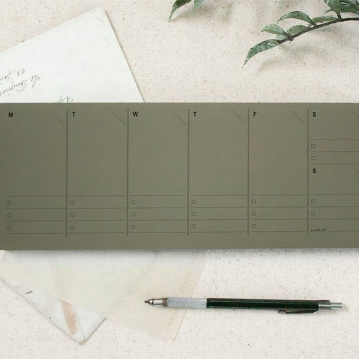 WEEKLY PLANNER NOTEPAD-GREEN