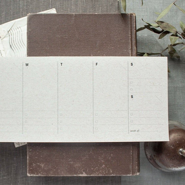 WEEKLY PLANNER NOTEPAD-GREY