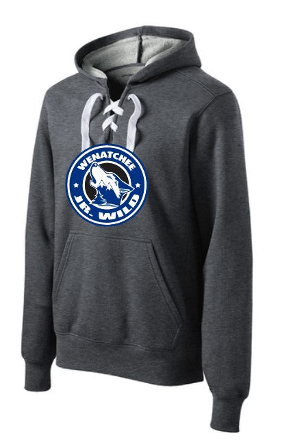 Wenatchee Jr Wild Adult Hockey Lace Hoodie
