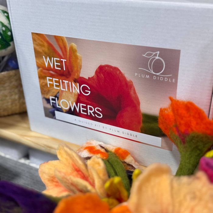 Wet Felting Flowers DIY Kit