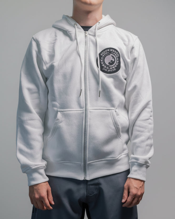 White Zip-Up Hoodie