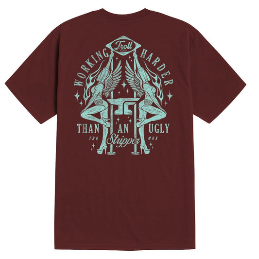 Troll Co. WHUS Twins graphic t-shirt in port, alternate product view