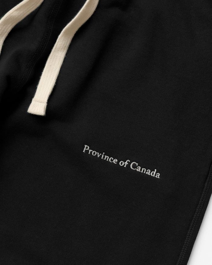 Made in Canada 100% Cotton Wide Leg French Terry Sweatpant Black - Unisex - Province of Canada