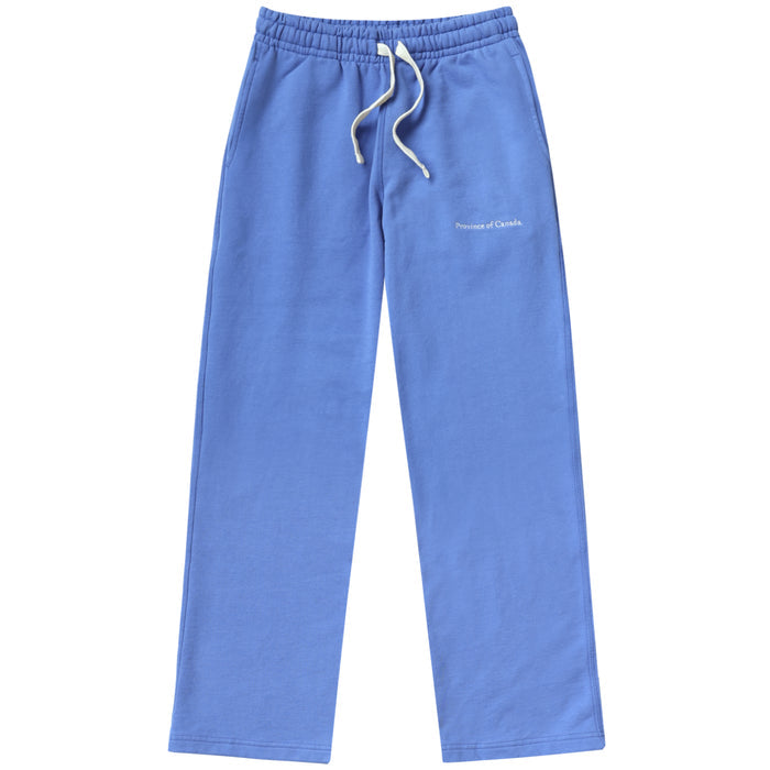 Made in Canada 100% Cotton Wide Leg French Terry Sweatpant Cerulean Blue - Unisex Province of Canada