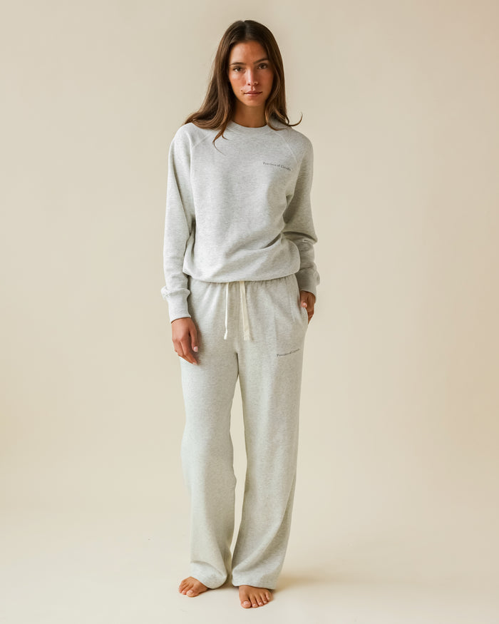 Made in Canada 100% Cotton Wide Leg French Terry Sweatpant Eggshell - Unisex - Province of Canada