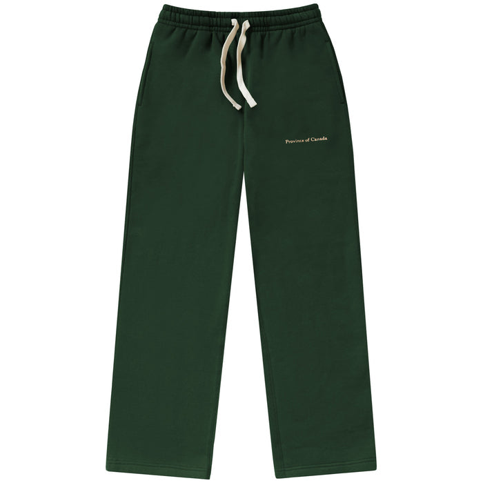 Made in Canada 100% Cotton Wide Leg French Terry Sweatpant Forest - Unisex - Province of Canada