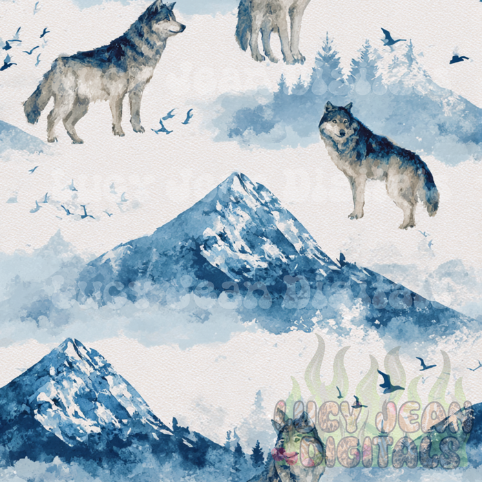 winter Wolf Seamless File