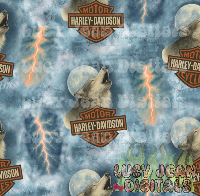 wolf HD motorcycle Seamless File