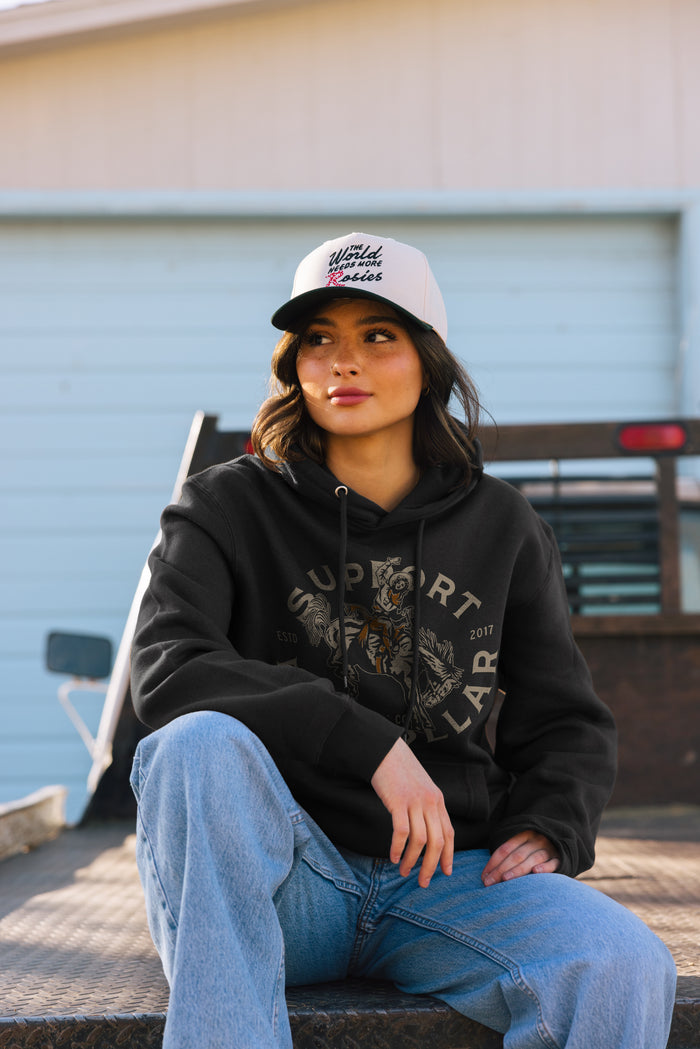 Troll Co. women's SBC Rodeo hoodie in black, additional product image