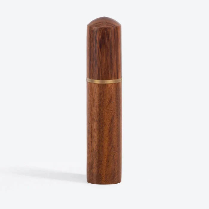 Wood and Brass Needle Holder (empty)