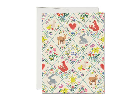 WOODLAND BABY CARD