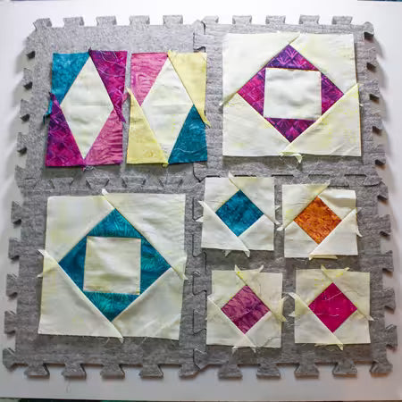Wool Press n' Lock Tiles - set of 4