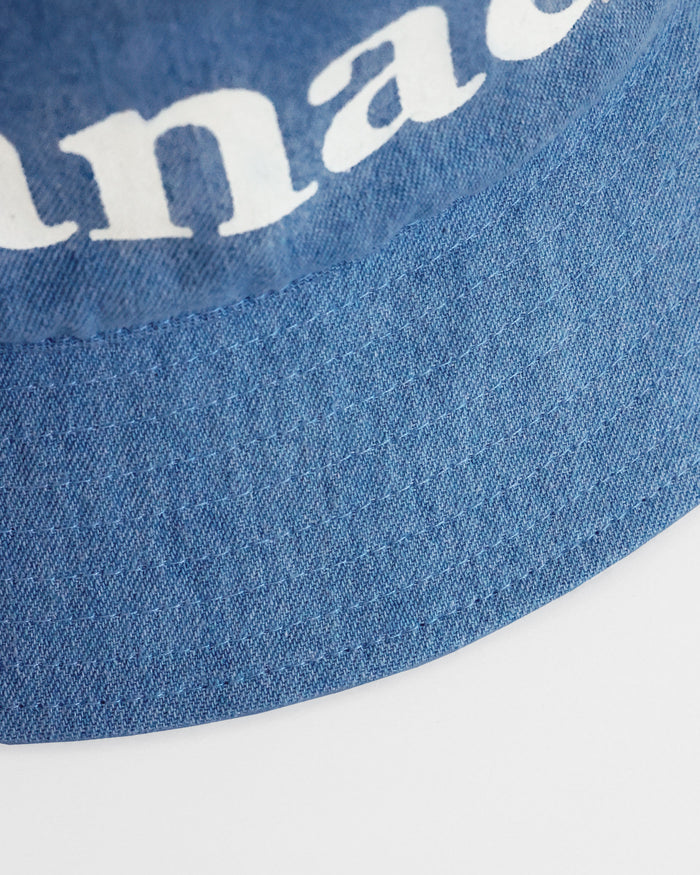 Made in Canada 100% Cotton Wordmark Bucket Hat Denim - Province of Canada