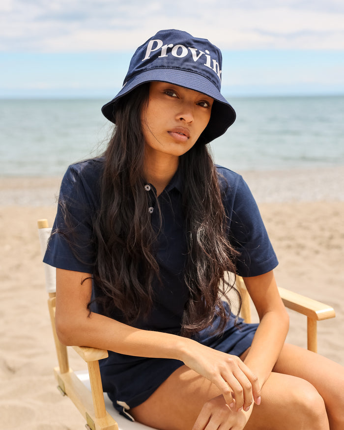 100% Cotton Made in Canada Wordmark Bucket Hat Navy - Province of Canada