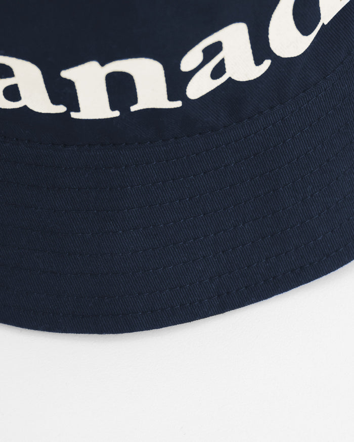 100% Cotton Made in Canada Wordmark Bucket Hat Navy - Province of Canada