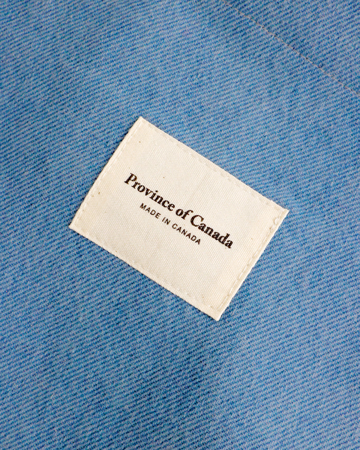 100% Cotton Made in Canada Large Wordmark Tote Bag Denim - Province of Canada