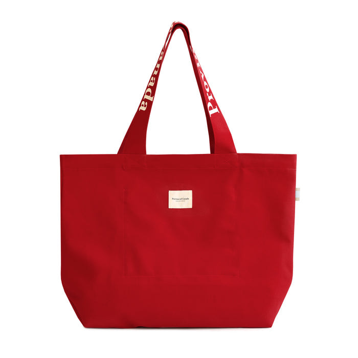 Made in Canada 100% Cotton Wordmark Tote Bag Red - Province of Canada