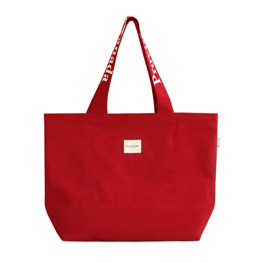 Made in Canada 100% Cotton Wordmark Tote Bag Red - Province of Canada