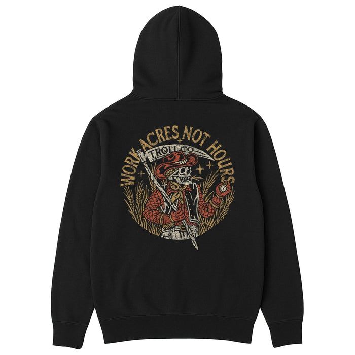Troll Co. Work Acres hooded sweatshirt in black, alternate product view