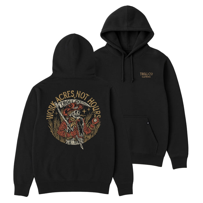 Troll Co. Work Acres hooded sweatshirt in black