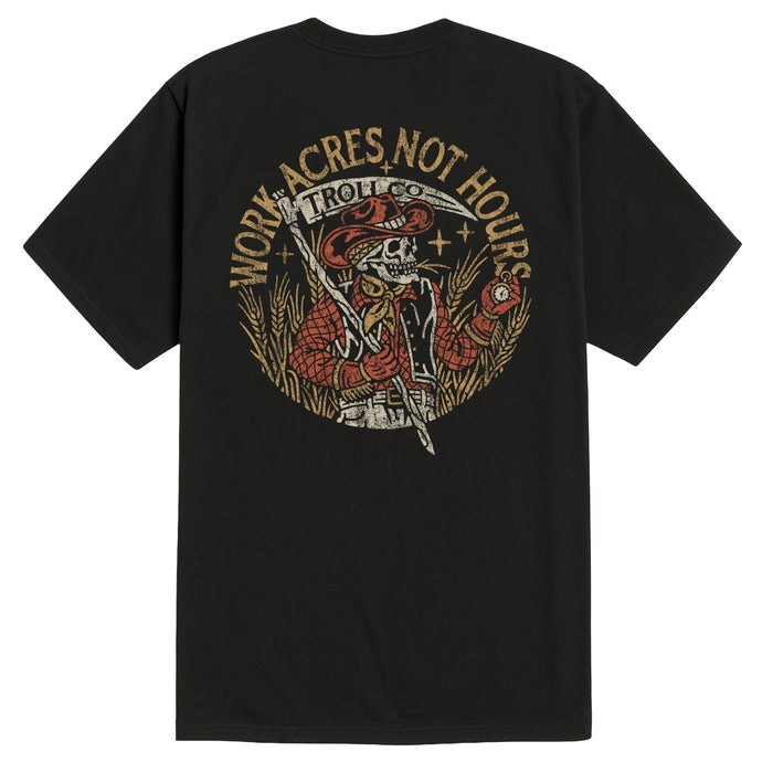 Troll Co. Work Acres graphic t-shirt in black, alternate product view