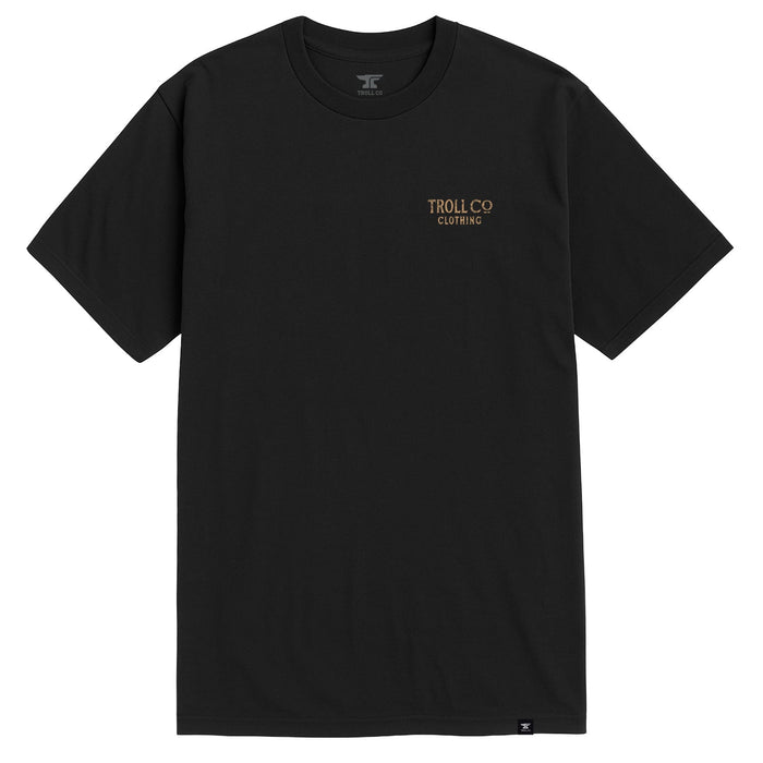 Troll Co. Work Acres graphic t-shirt in black, additional product view