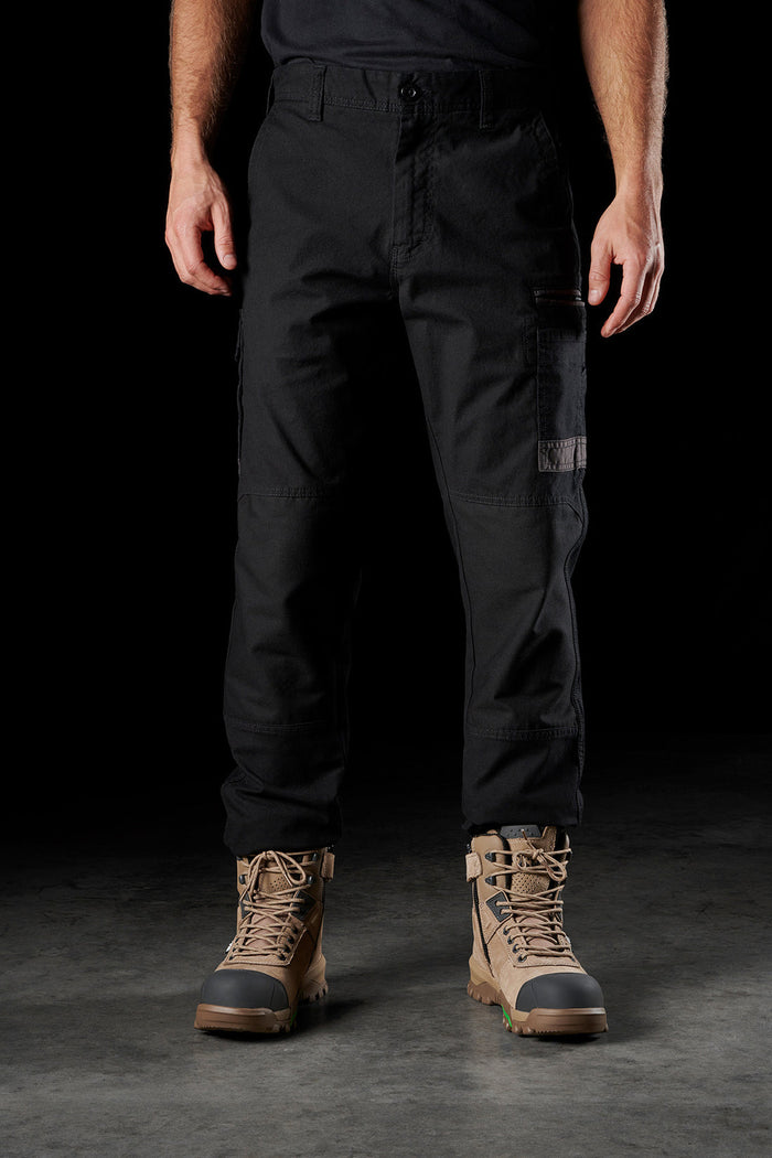 FXD WP3 black cargo work pant, alternate view of the cargo pockets