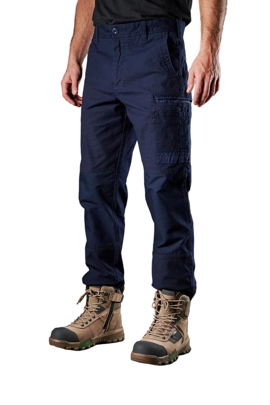FXD WP3 stretch work cargo pant in navy with knee pad pockets