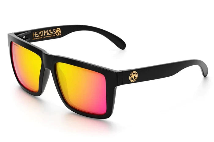 Angled view of the Heat Wave XL Vise Z87 sunglasses with polarized Tropic lens