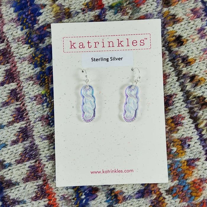 Yarn Skein Earrings - Iridescent