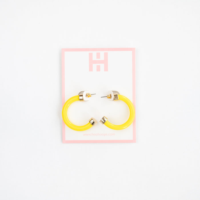 Yellow Mini Hoop Earrings
