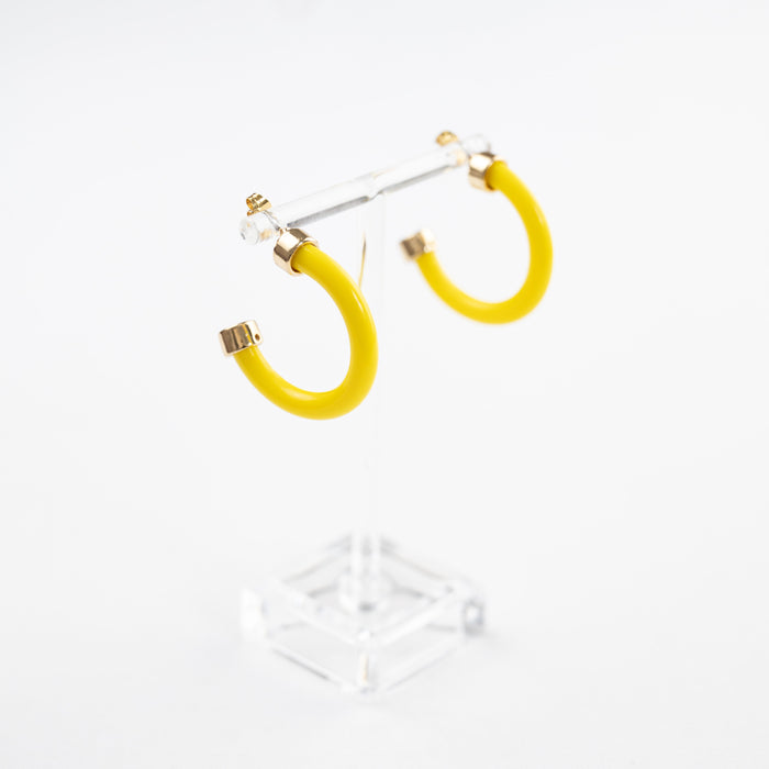 Yellow Mini Hoop Earrings