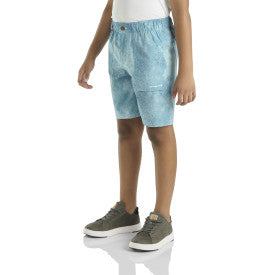 Carhartt youth boys LWD cloud camo short in real teal